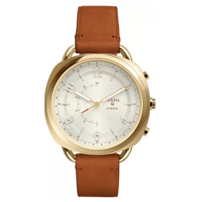 Watch strap Fossil FTW1201 Leather Cognac 16mm